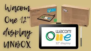 Распаковка планшета Wacom One Pen Display с 12 вкладками для рисования.