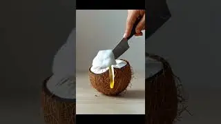 I Cut Open a Coconut&hellip; What Came Out Was NOT Water 😳 #shorts #Skorn