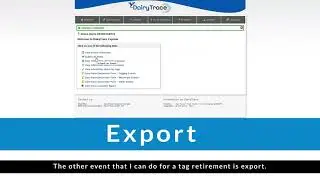 DairyTrace Export Event Reporting Tutorial