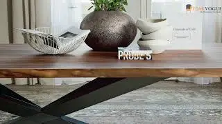 Solid Teak Wood Dining Table - TeakVogue.com - Teak Furniture Malaysia