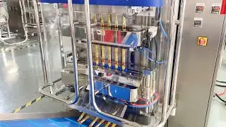 Multilane liquid stickpack machine, six tracks liquid stick pack packing machine