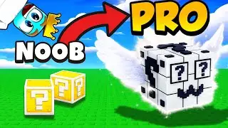 going NOOB to PRO in Break a Lucky Block!