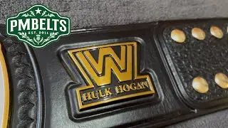 WWE Dual Plated Winged Eagle w/ Hulk Hogan logo plate on @PaulMartinBelts leather #wweshop #wwe 