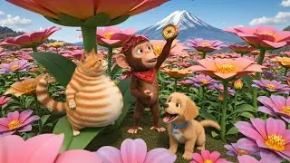 What Happens Next in This Cat Cartoon Aventure? Find Out Now! At the foot of Mount Fuji