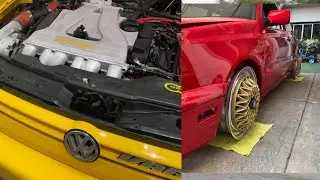 Vr6 Yellow gigster supercharger, bbs e52