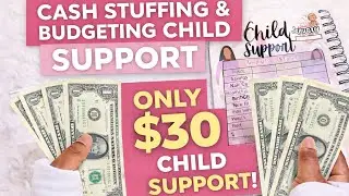 Cash Stuffing $30 From Child Support | Single Mom Budget With Me 💸