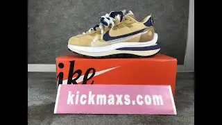 Unboxing Nike Vaporwaffle sacai Sesame Blue Void DD1875-200 kickmaxs dot com