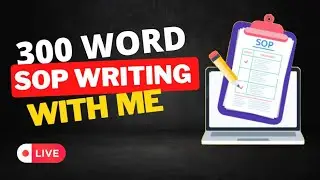 LIVE: 300 word SOP writing #australia #studyabroad #visa #internationalstudent #canada