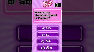 What is the Chemical Symbol of Sodium? | Chemistry Quiz | Science Facts #shortsfeed