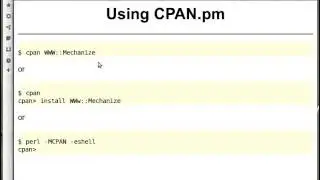 Beginner Perl Maven tutorial: 12.8 - installing Perl modules using cpan
