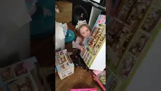 Princess Teagan Opening Her Last Birthday Present the Calico Critters Mansion!
