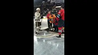 Five lucky students watch Thunderbirds game with Springfield Police officers