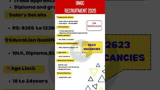 🔥 ONGC Recruitment 2025 | 2623 Vacancies | Apply Now!