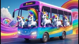 The Unicorns on the Bus | Magical Ride Song for Kids | Rhyme Zoo