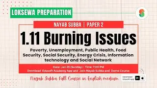 Burning Issues | Loksewa Nayab Subba Preparation | Raju Sir | #loksewa #nayabsubba #nasu
