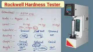 #Rockwell | Rockwell Hardness Tester | HRA, HRB, HRC, HR15N, और HR30N Scales क्या है? | #ASTM_E18 