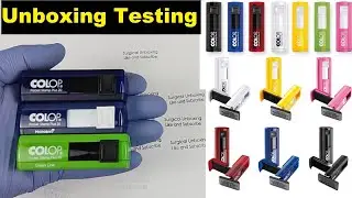 Pocket Stamp Plus 20 COLOP Unboxing Testing ASMR