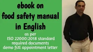 ebook on fsms manual as per iso22000:2018/ document required for FSMS/ fstl appointment letter