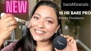 NEW BARE MINERALS BARE PRO 16HR POWDER FOUNDATION | REVIEW & WEAR TEST | SMITHY SONY