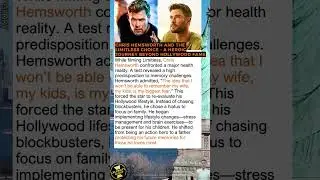 Chris Hemsworth and the Limitless Choice &ndash; A Heroic Journey Beyond Hollywood Fame