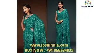 Wedding Special Sequence Saree Review, Latest Saree Design, Partywear Saree, Online Saree, Joshindia