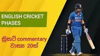ක්&zwj;රිකට් commentary වාක්&zwj;ය 20ක් | English cricket phrases with sinhala meaning & pronunciation |