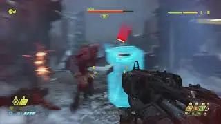 Doom slayer beating the living hell out of three Doom Hunters(3rd hell priest kill)