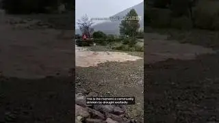 Cheers as water flows again in long dry river | #chile #drought #rain