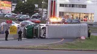 Overturned Truck Route 46 West at Riverview Drive Totowa, NJ Oct 16th 2018