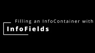 Adding InfoFields to an InfoContainer