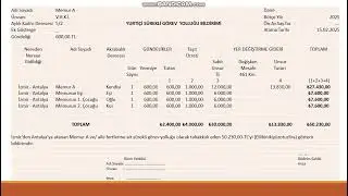 SÜREKLİ GÖREV YOLLUĞU HESAPLAMA