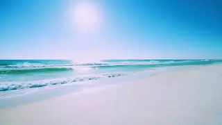 [1HOUR] 4K Ocean Waves & Sunny Beach 🌊 | Relaxing Nature Sounds for Sleep & Focus l Live Wallpaper
