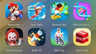Mario Kart,Roof Rails,Shortcut Run,DNA Evolution,No One Escape,Knife Hit,Bike Hop,Chain Cube