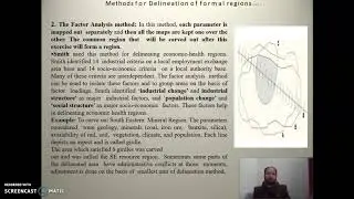 Methods of Regionalization