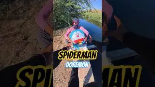 BIG SPIDERMAN BALLOON GONE 😱🎈#hnm#parkour#spiderman#doremon#balloons#shorts#viral#funny