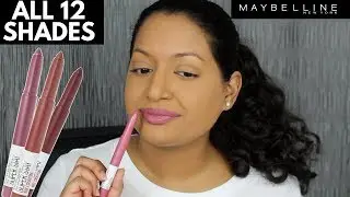 Maybelline SuperStay Ink Crayon Lipstick Swatches I  All 12 Shades