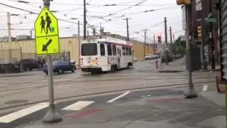 SEPTA trolley pole comes off wire