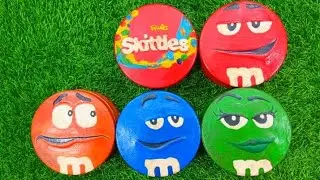 Satisfying Video | How to Unpacking Vibrant Skittles and Yummy M&M'S Candy From 5 Surprise Tins ASMR