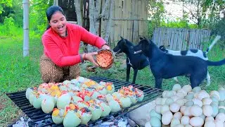 Village Cooking - Women Roast 100 duck eggs, Eating delicious HD