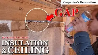 Japanese Carpenter's Renovation - Insulation and Ceiling Frame Installation
