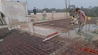 Slab casting on 3rd floor building