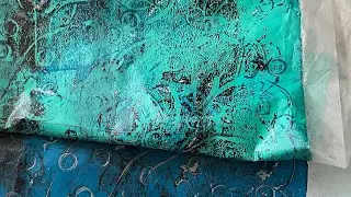 Creating gelli prints with things from in the house