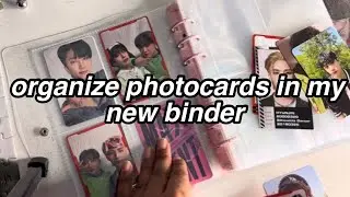 sorting & organize kpop photocards in my binder with me!