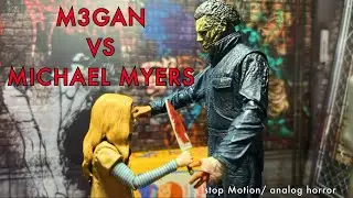 M3gan vs Michael Myers (stop motion/ analog horror)