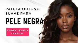 Paleta outono suave de pele negra | cores de cabelo para pele negra | morena iluminada em pele negra
