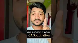 Youtube channels for CA Foundation 😍  #viral #shorts #viralshorts