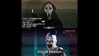 Comp LA Ghostface vs Art The Clown | #scream #ghostface #vs #terrifier #arttheclown #horror
