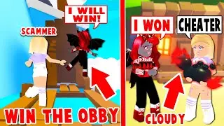 I Had To BEAT THIS SCAMMER In An OBBY In Order To Get My PET Back In Adopt Me! (Roblox)