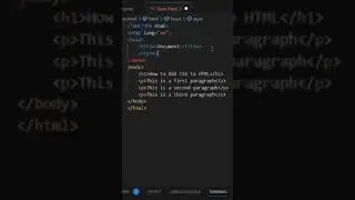 How to Add CSS to HTML | Link CSS to HTML | crus4 #shorts