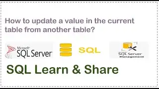How to update a value in the current table from another table?